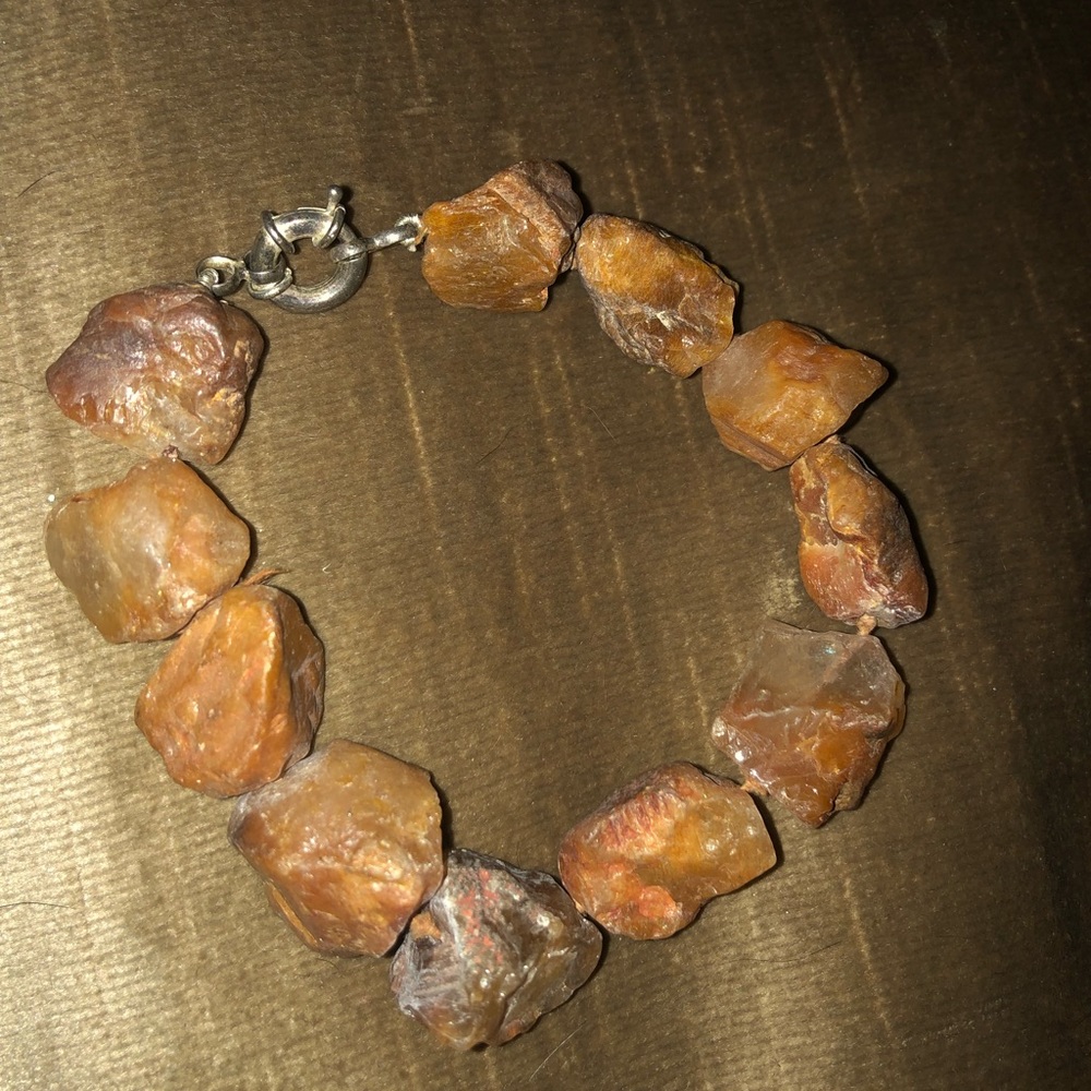 4-sale Carnelian Raw Cut Rock Bracelet- 517 $30 or $25 w/offer